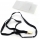 Suport ecuson extra rigid Office box, 9 x 5.5 cm cu snur 90 cm, negru